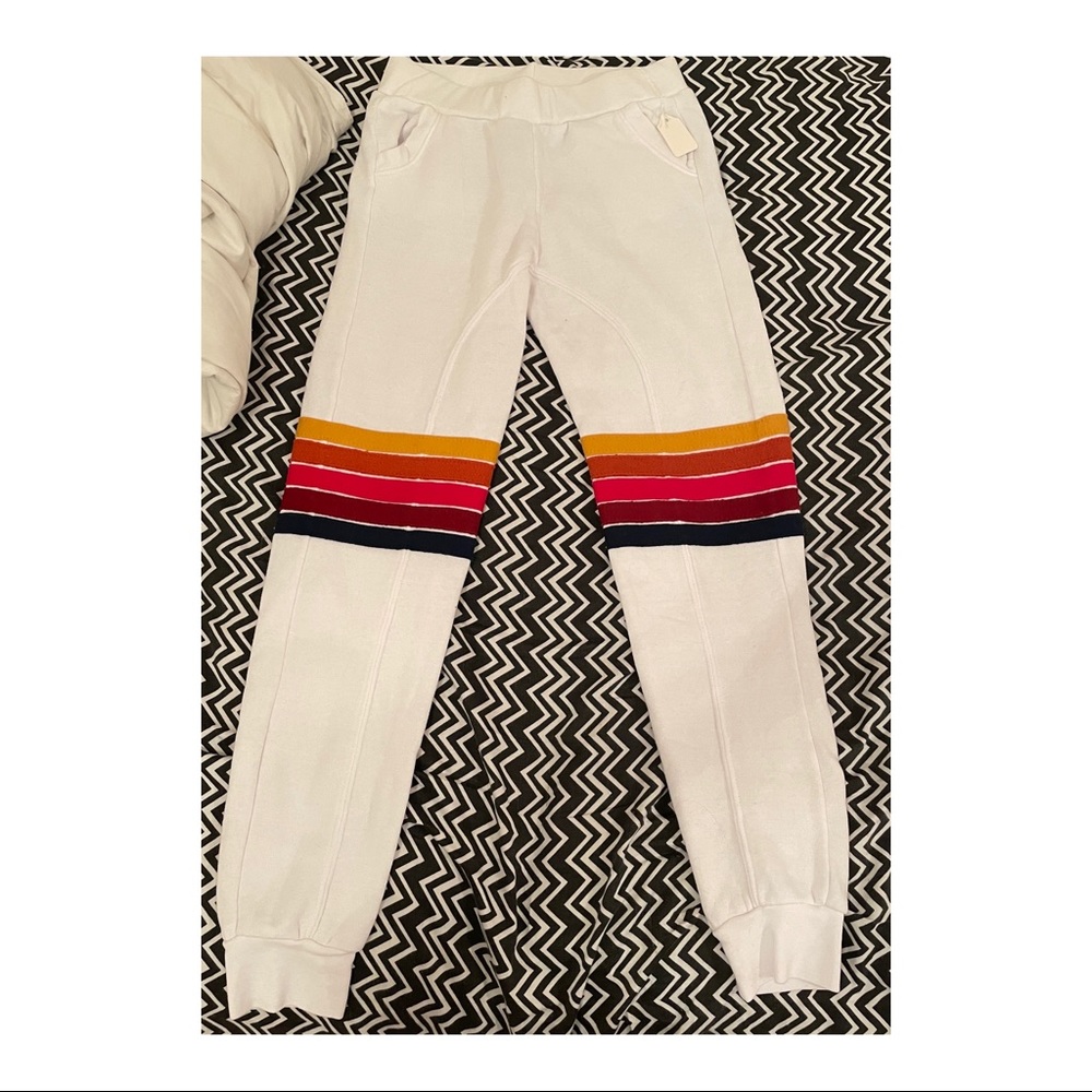 White Aviator Nation Sweatpants